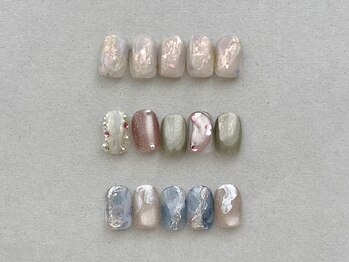 フィロンネイル 市川店(filonnail)の写真/周りに褒められるニュアンスデザイン多数。毎月フォトギャラ更新中*細部の質感/奥行きにこだわるアートを。