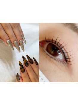 ネイル・アイメニューの同時施術が可能