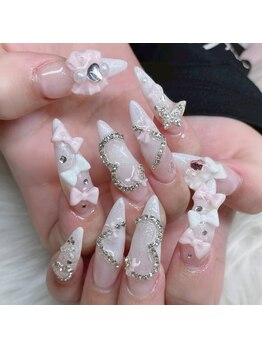 リボンいっぱいネイル♪