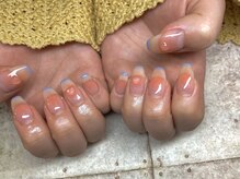 ネイルキュート アンド クールラッシュ 亀有店(nailcute & CoolLash)/チークスキニーフレンチネイル