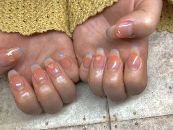 ネイルキュート アンド クールラッシュ 亀有店(nailcute & CoolLash)/チークスキニーフレンチネイル