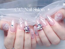 シーシーネイルサロン 池袋(C.C.Nail salon)/華やかな花見ネイル