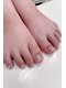 ジューシーネイル 天神店(Juicy nail)の写真/【フットワンカラ-¥4500/フット親指ア-ト¥5980 ご新規様オフ込価格☆】ふと見える足元も隙のないカワイさ♪