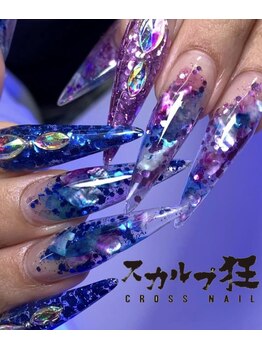 クロスネイル(CROSS nail)/シェル埋め込みスカルプ