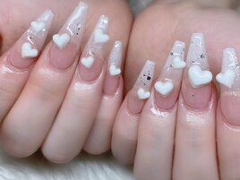 3Dハートシアーネイル