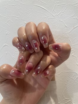 チアフル ネイルアンドアイラッシュ(cheerful)/チークネイルクリスタルストーン