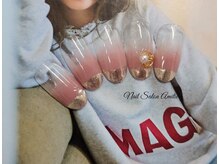 ネイルサロン アミティエ(Nail Salon Amitie)/グラデ×爪先ミラーFrench