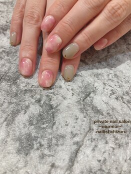プライベート ネイルサロン マーマ(murmur)/桃ネイル