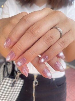 ピンクマグネットネイル♪