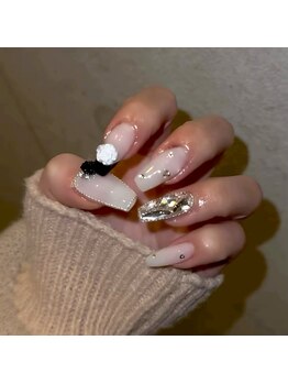 薔薇ワンホンネイル