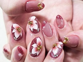 ポインセチアネイル