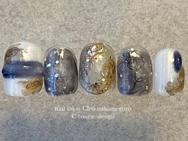 【1月】ブルーグレーフラワー