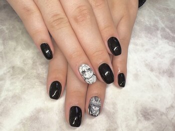 リッチ トゥ 安城店(Rich to)/國廣限定モノクロ痛ネイル