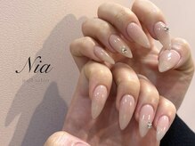 ニア ネイルサロン 大阪駅前第2ビル(Nia)/ピンクベージュワンカラー