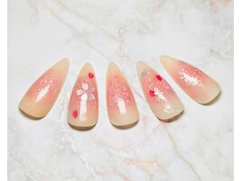 アートし放題/桜ネイル
