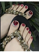 スーパーガール(supergirl)/フット2本アートデザイン