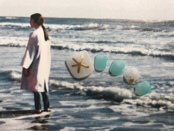 ネイルアンドアイラッシュサロン エスポアール(nail&eyelash salon espoir)/シーグラスネイル 75分コース