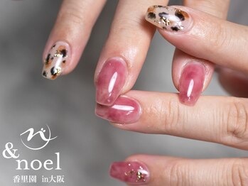 透け感ちゅるん 乳白色ヒョウ柄