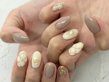 ディーネイル 池袋(D-nail)/【森】人気 キルティングネイル