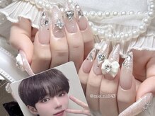 リンドネイル バイ モカ アンド ララ(Lind nail by moca and LaLa)/【mio】ラメグラ/ワンホンネイル