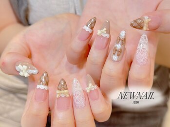 ニューネイル 池袋(NEW NAIL)の写真/洗練されたデザイン力で理想のネイルを叶えます＊《持ち込みデザインネイル/つけ放題》も相談ください☆