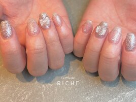 キラめきリボンネイル