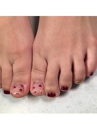 バレンタインネイル