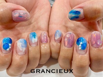 クアトログランシュ 青葉台(QUATRO×GranCieux)/もやもや夏色ネイル