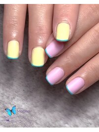 バイカラーフレンチネイル☆