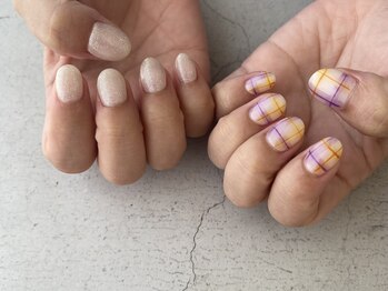 プラス サード(Plus 3rd)/チェックネイル bymarina.a