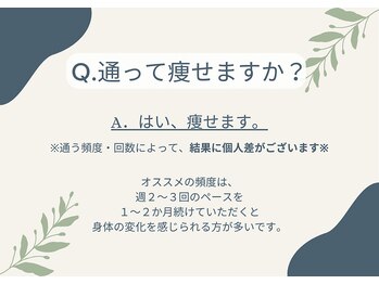 ヨサパーク ベル(YOSA PARK Belle)/Q.通って痩せますか？