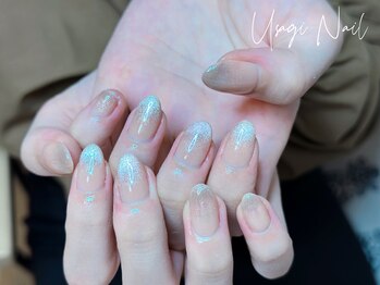 ウサギネイル 新大久保店(usagi nail)/マグネットフレンチ秋可愛い