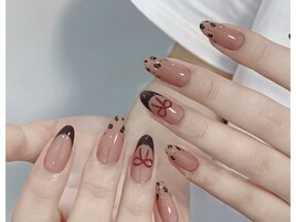ヒョウ柄ネイル持ち込み