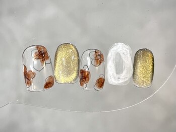 クレモアネイル 浦和店(CLEMORE NAIL)/落書き小花ネイル
