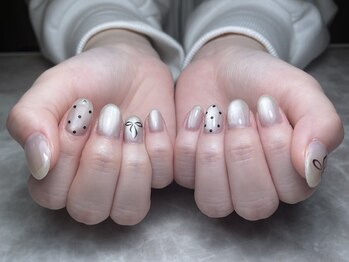 リボンとドット