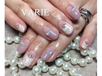 ヴァリエ(VARIE)/ピンク&シェルネイル