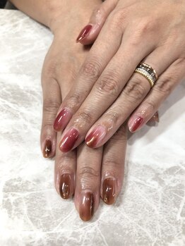 ヒールネイル(heal nail)/ニュアンス×ミラー