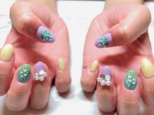 ネイルサロンブリス(nail salon Bliss)/☆豪華なすずらんネイル☆