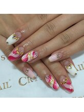 クリスタルネイル ゆめタウン博多店(CRYSTAL NAIL)/逆フレンチニュアンスネイル