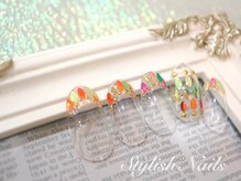 スタイリッシュネイルズ(Stylish Nails)/リーフホログラムフレンチ