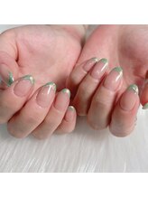 バブラブ/オーロラフレンチネイル