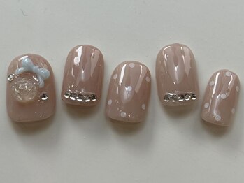 ワンホンドットバラピンク¥7000