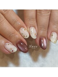 サンタ雪だるまネイル♪