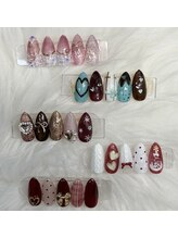 ホワイトネイル(White Nail)/バレンタインネイル