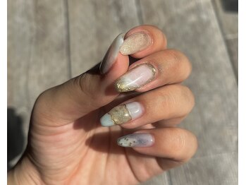 アイネイルズ 心斎橋店(I-nails)/【Lica】淡いみずいろニュアンス