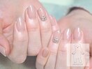 ヌーディピンクベージュネイル