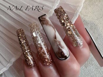 ネイルファリス(NAiL FARiS)/ブラウンニュアンスインクアート