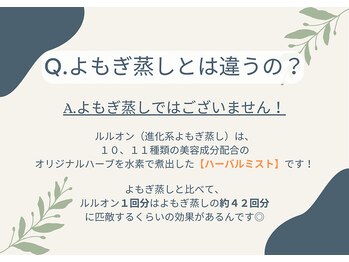 ヨサパーク ベル(YOSA PARK Belle)/Q.よもぎ蒸しとは違うの？