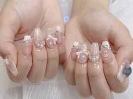 大人ピンクで作るワンホンネイル