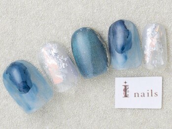 アイネイルズ 三宮店(I nails)/マグネットブルー¥8000